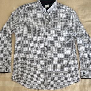 Men's Geometric Black and White Shirt